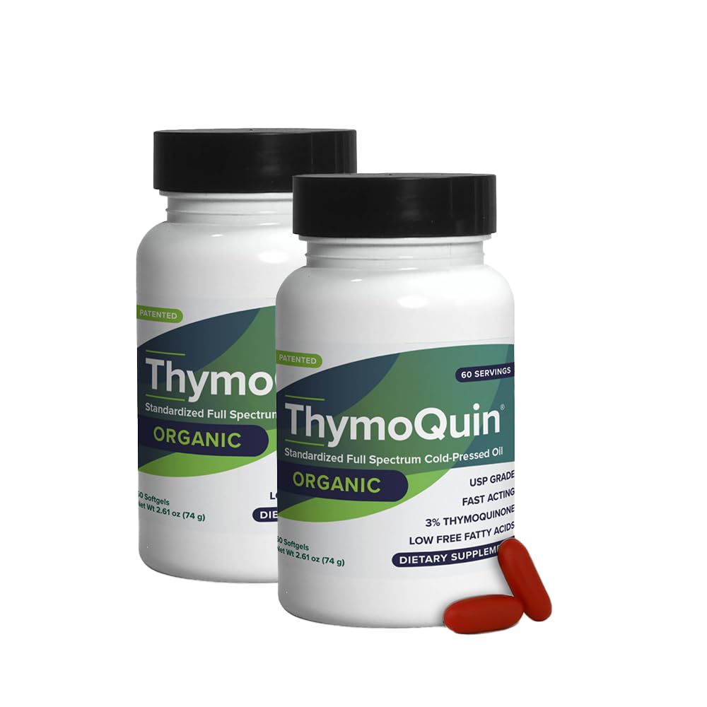ThymoQuin Organic Cold-Pressed Black Seed Oil Softgels 120 Count