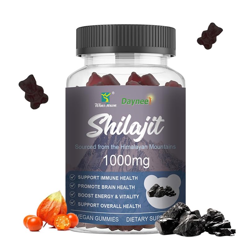 FARWIX Shilajit Gummies 1000mg Fulvic Acid & Trace Mineral Daily Wellness Supplement, Vegan, Non-GMO, 60 Gummies