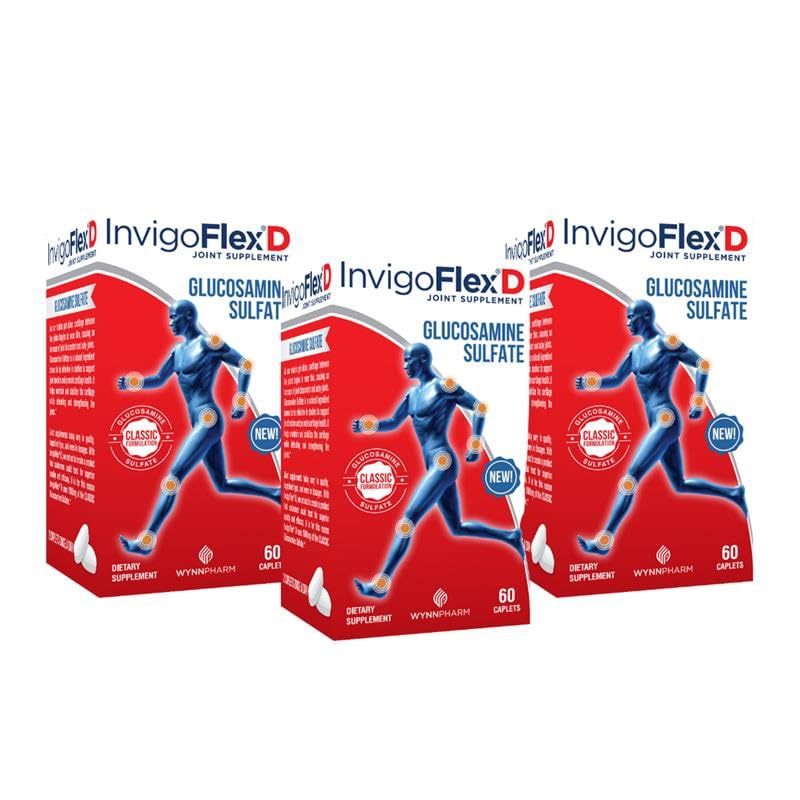 INVIGOFLEX Glucosamine Sulfate Caplets 1500mg, 180 Count
