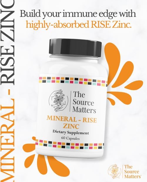 The Source Matters Rise ZINC Highly Absorbed Zinc Glycinate Capsule, 60 Capsules