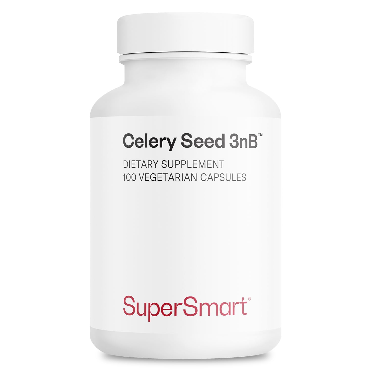 Supersmart Celery3nb 150mg per Day Natural Celery Seed Extract Supplement Well-Tolerated Phthalides, Non-GMO & Gluten Free, 100 Vegetarian Capsules