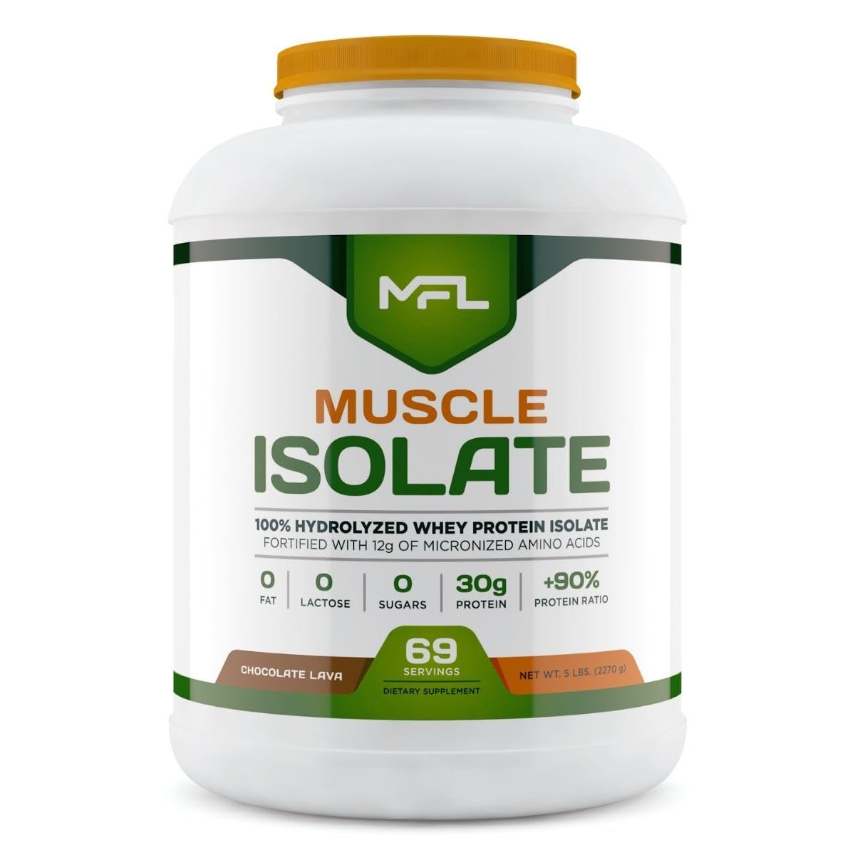 MUSCLE FOOD LABS MFL 100% Pure Isolate Protein Powder, 80 Servings