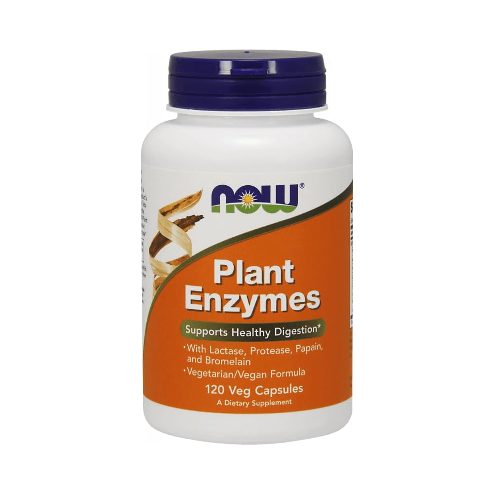 NOW Foods Plant Enzymes Veg Capsules, 120 Count