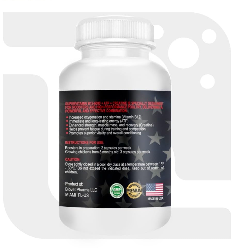 NUTRI-LINE B12 6000 Poultry Vitamin for Chickens & Roosters Supports Energy, 100 Tablets