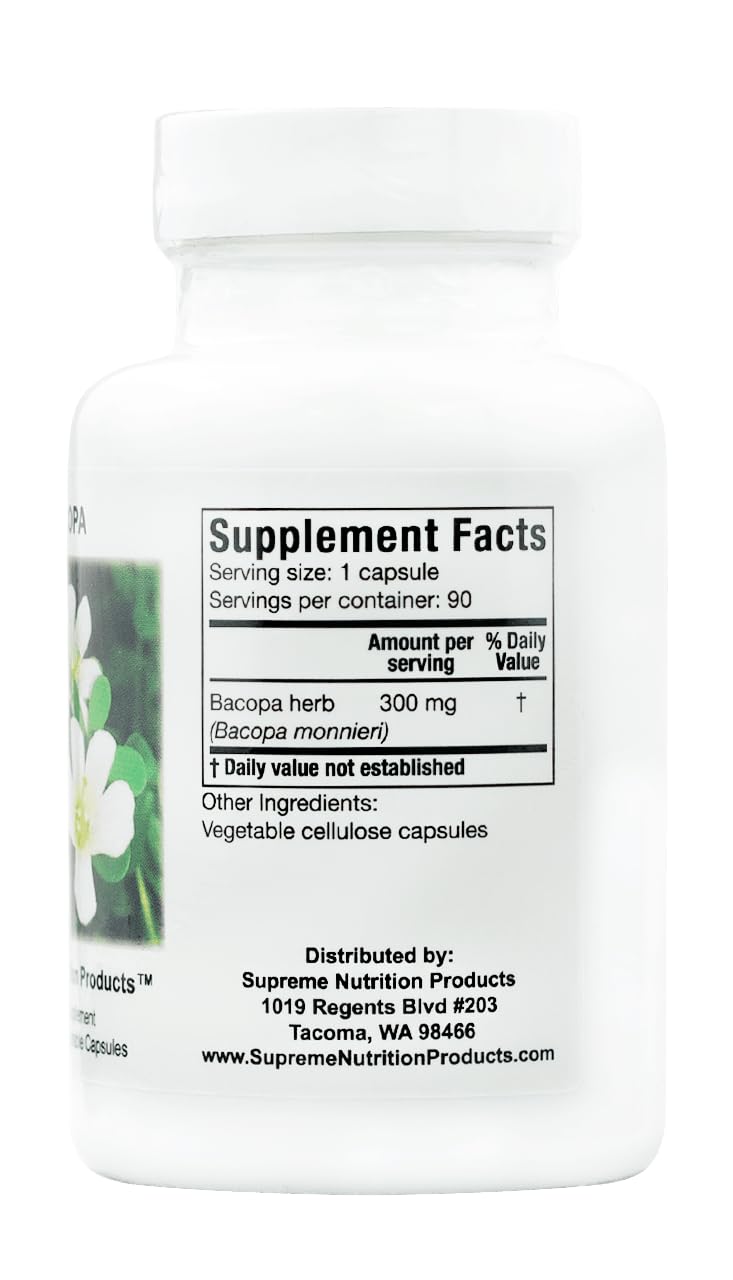 Supreme Nutrition Products Bacopa 180 Capsules