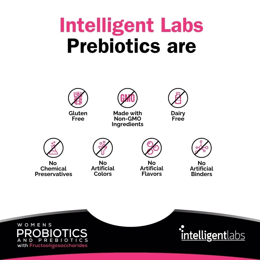 Intelligent Labs Women's Probiotics & Prebiotics Vaginal & Urinary Support Capsule, 60 Count