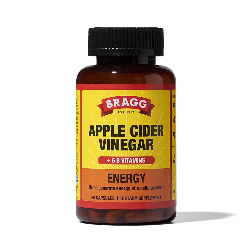 Bragg Apple Cider Vinegar Capsules with Phytoceramides and B Vitamins, 180 Capsules