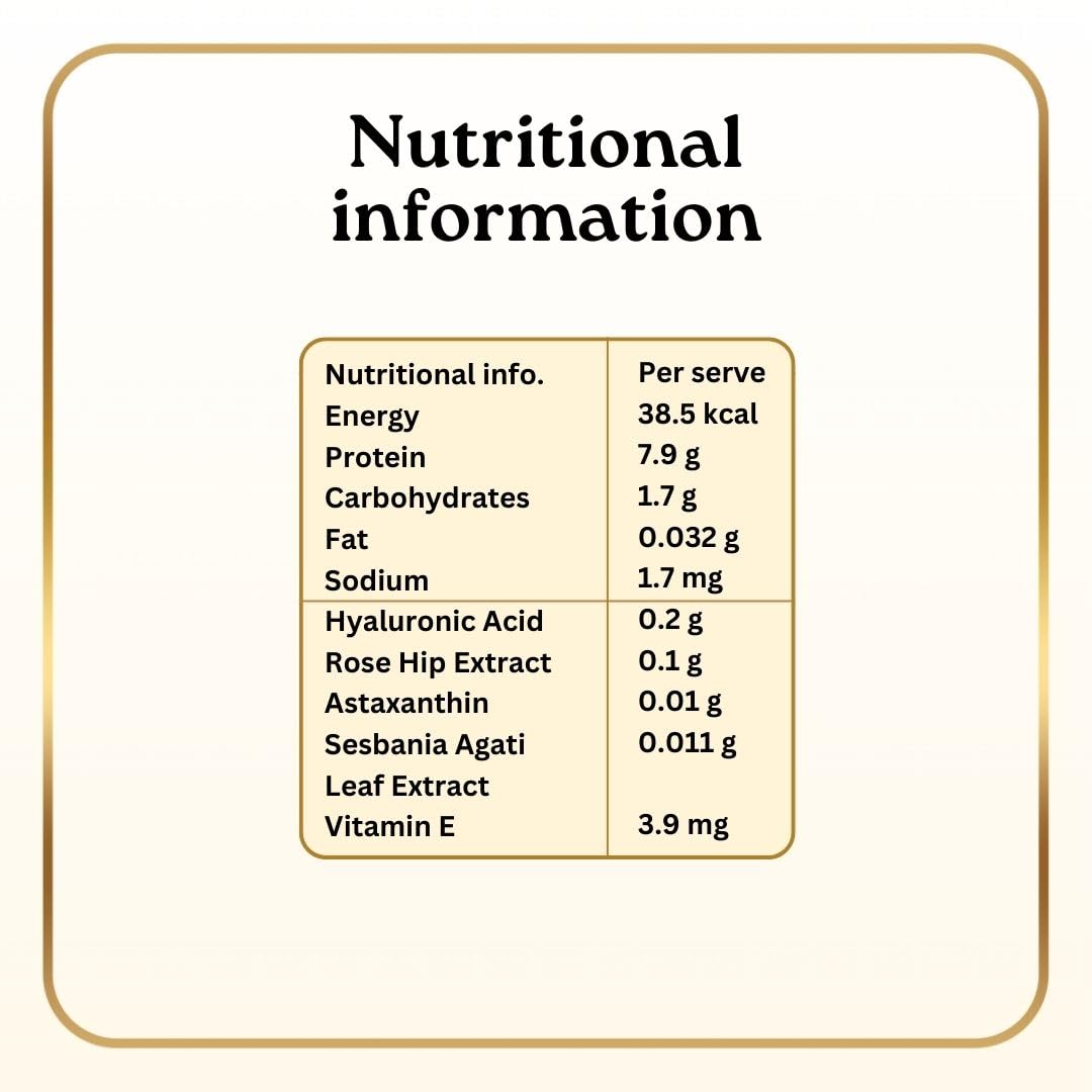 SOUL NUTRITIONS Marine Collagen Protein Powder, Unflavored, 20 Servings