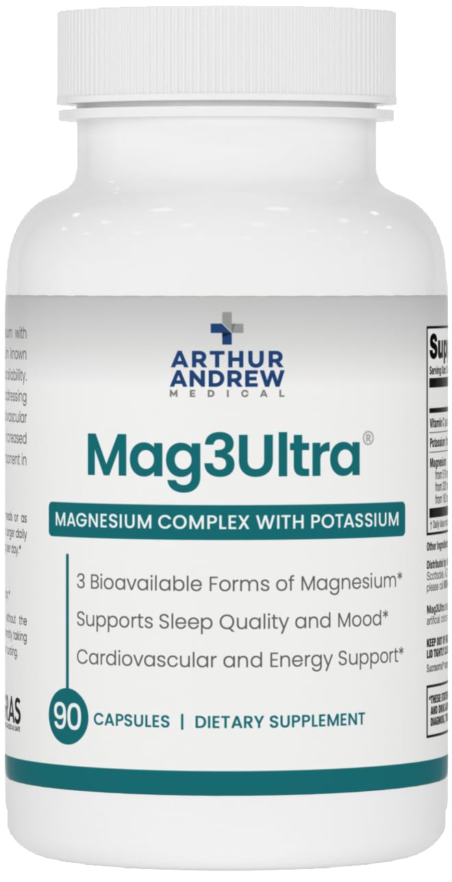 Arthur Andrew Medical Mag3Ultra Triple Magnesium Supplement, 90 Capsules