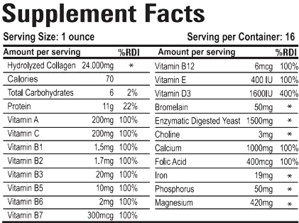 Organic Farms Vitamins Collagen 21 Hydrolyzed Powder, 16 oz