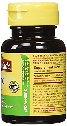 Nature Made Zinc 30 mg Tablets, 300 Count
