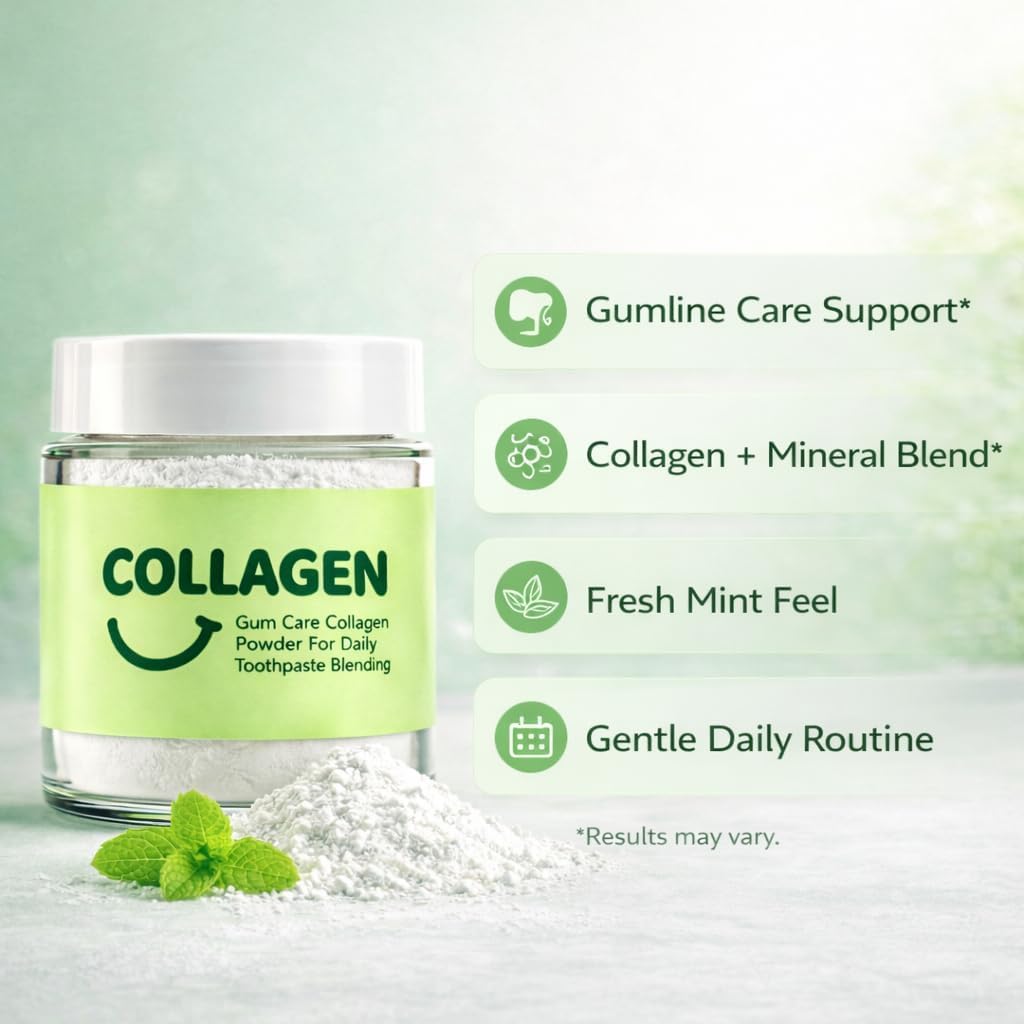 Guliqi Collagen Powder for Gums and Teeth, with Hydroxyapatite, Daily Gumline Support, 8.53 Ounce