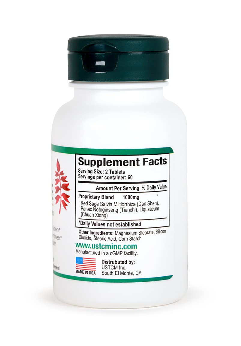 USTCM Red Sage Salvia Miltiorrhiza Complex Tablet 1 Count