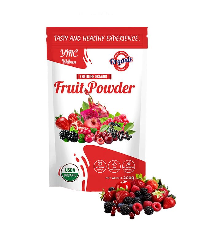 YMC Wellness Organic Superfood Fruit Powder Smoothie & Juice Mix 7.37 oz
