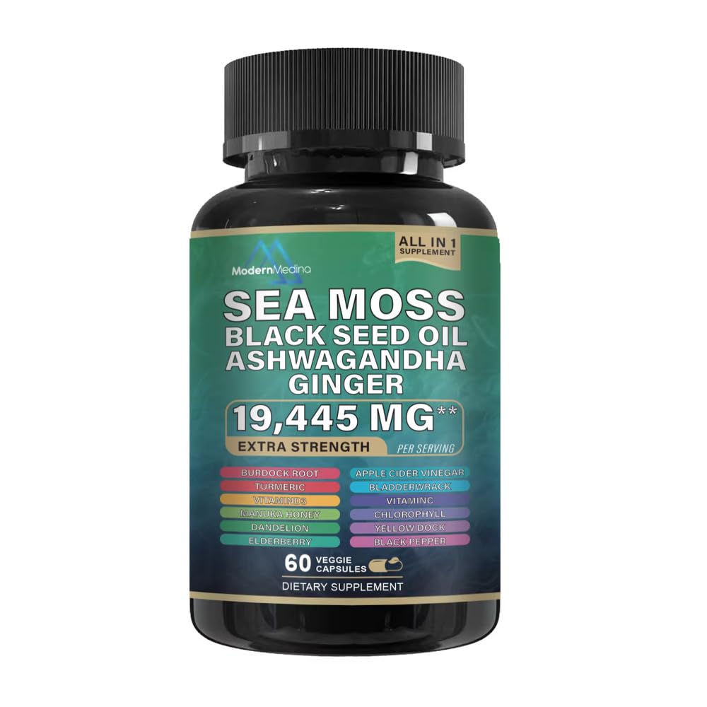 ModernMedina Sea Moss Herbal Supplement 60 Capsules