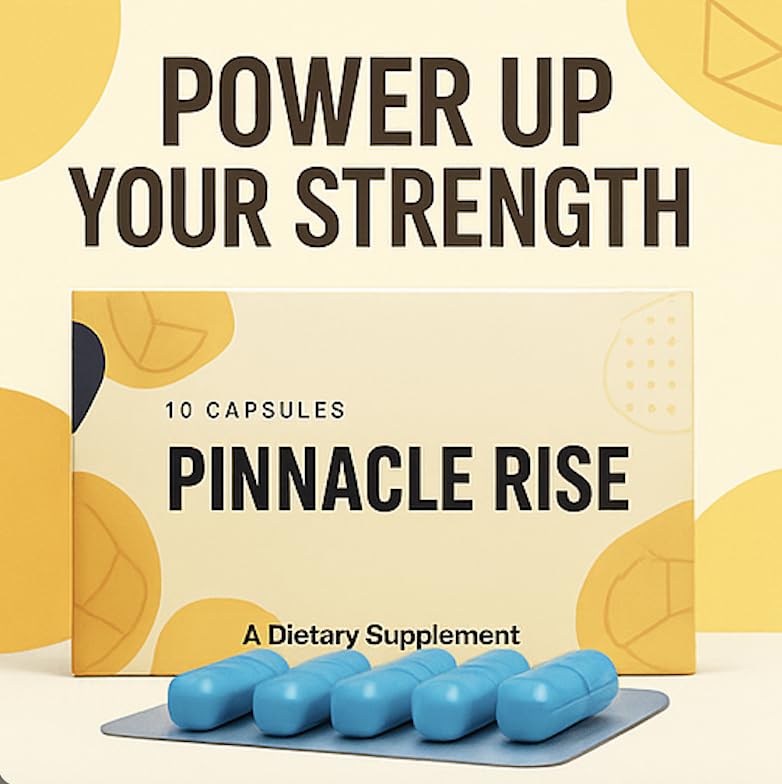 Pinnacle Rise Herbal Energy & Vitality Supplement for Men – Ginseng, Maca, Tribulus, Tongkat Ali & Epimedium – Supports Endurance & Daily Performance, 10 Capsules