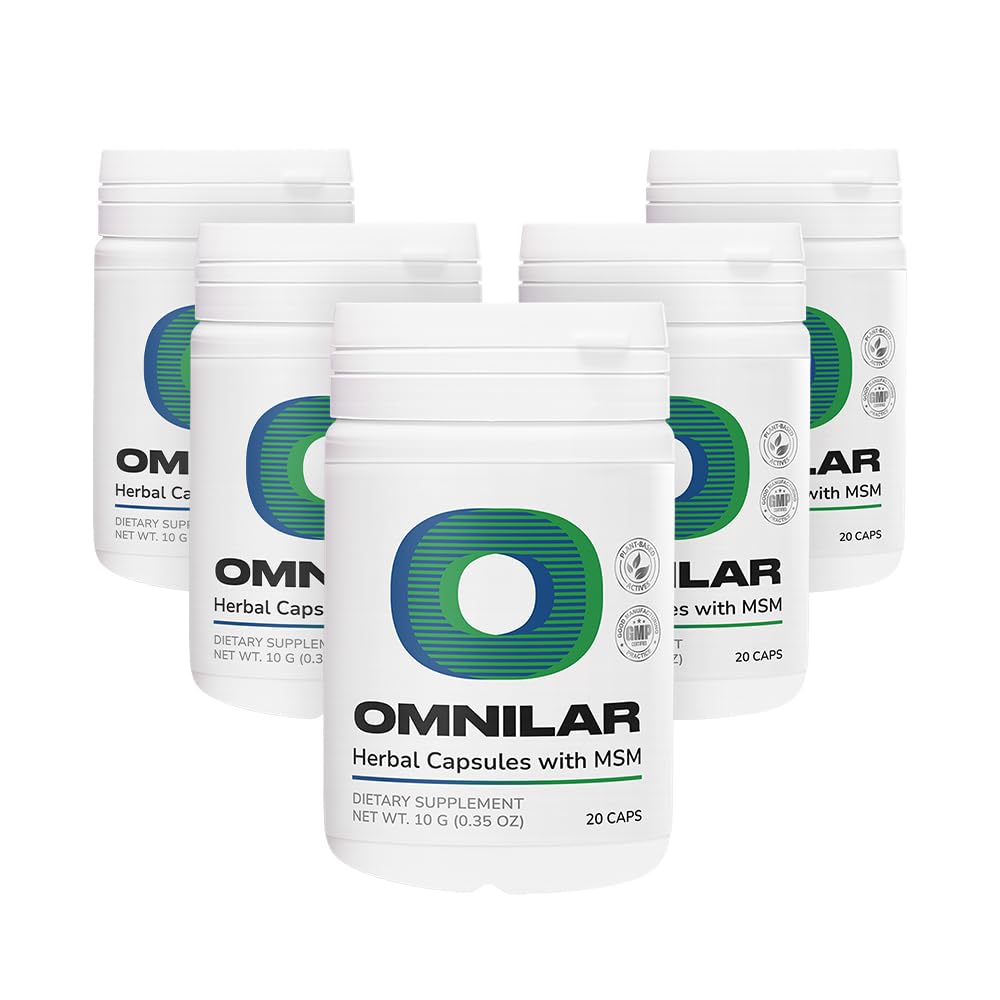Omnilar Herbal Capsules with MSM, 20 Capsules