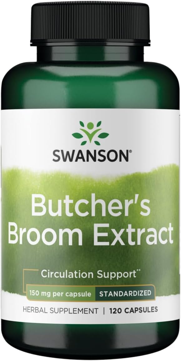 Swanson Butcher's Broom (Standardized) 150 mg, 120 Capsules