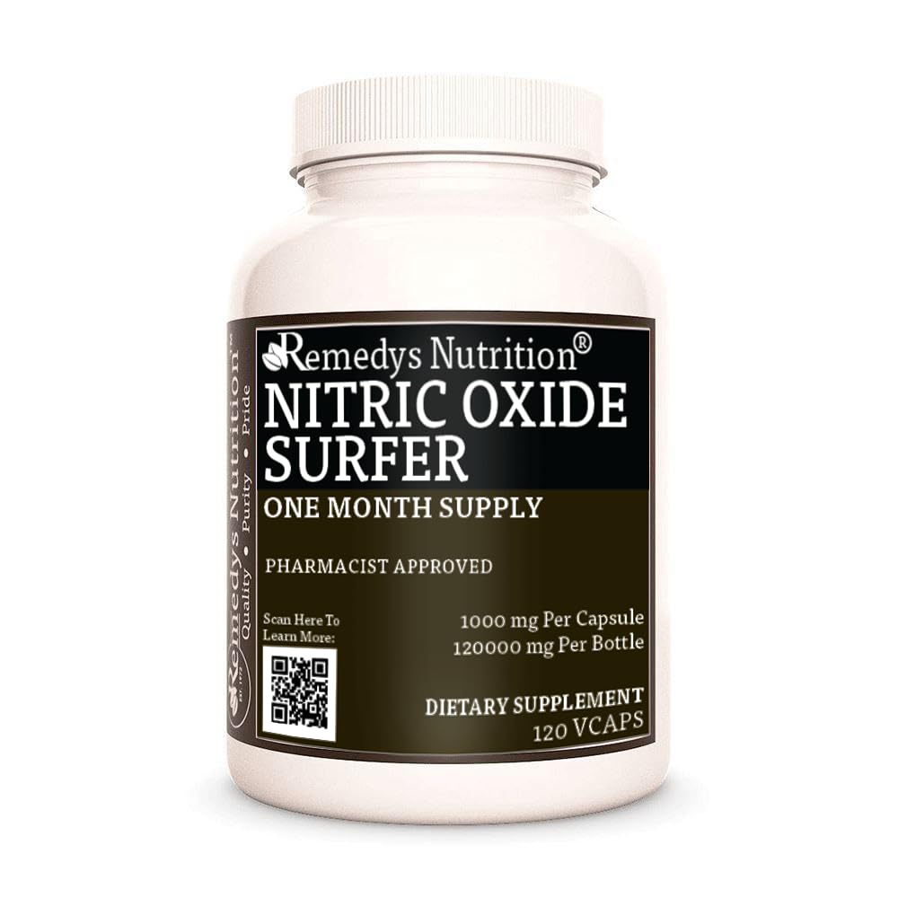 Remedy’s Nutrition Nitric Oxide Surfer 1000 mg Capsule, 120 Count