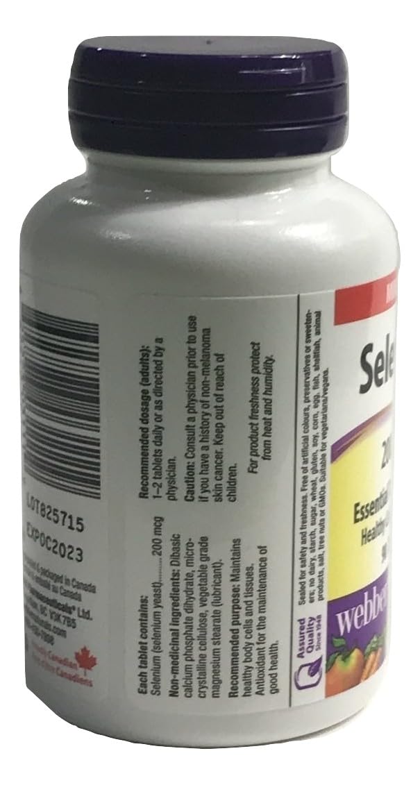 Webber Naturals Selenium, 180 Tablets