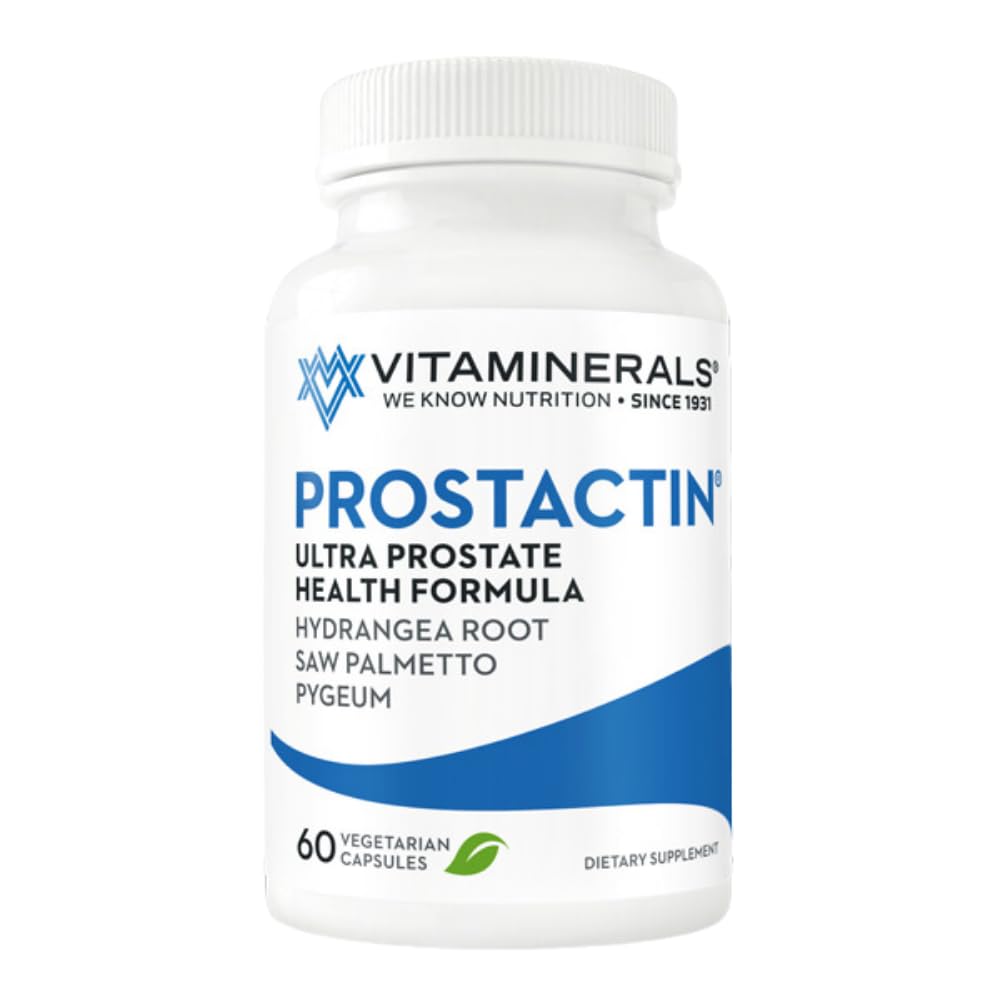 Vitaminerals Prostactin Prostate Support Saw Palmetto 230mg Pygeum Lycopene Pumpkin Seed & More Capsules 60