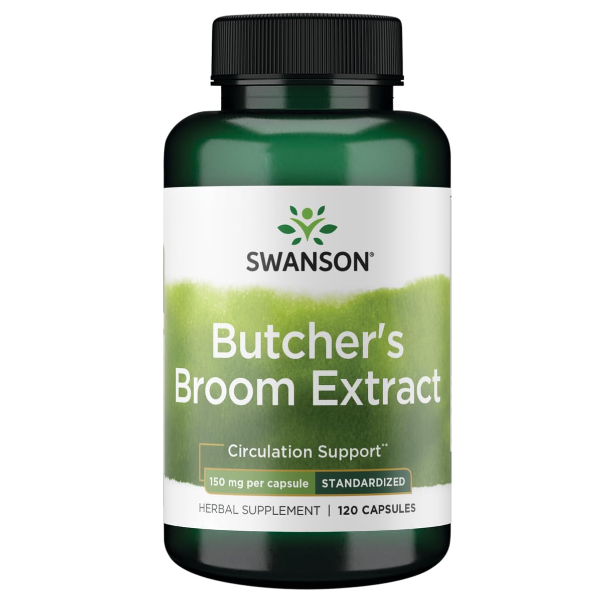Swanson Butcher's Broom (Standardized) 150 mg Capsules 120 Count