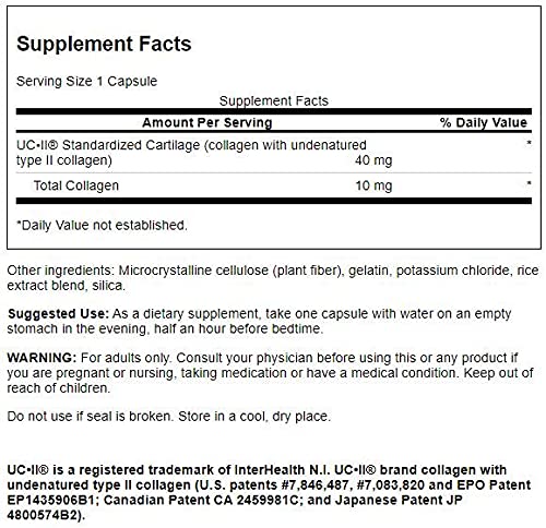 Swanson UC-II Standardized Collagen 10 mg, 60 Capsules