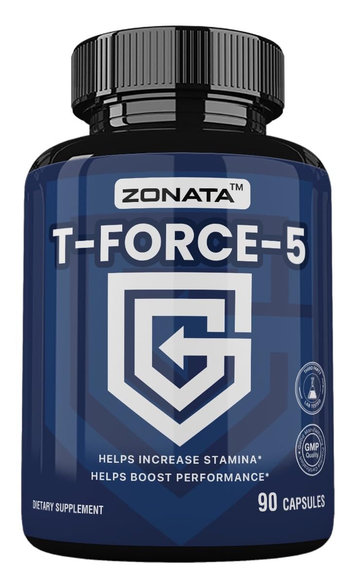 Zonata T-Force-5 Advanced Formula for Strength & Stamina Support, 90 Capsules