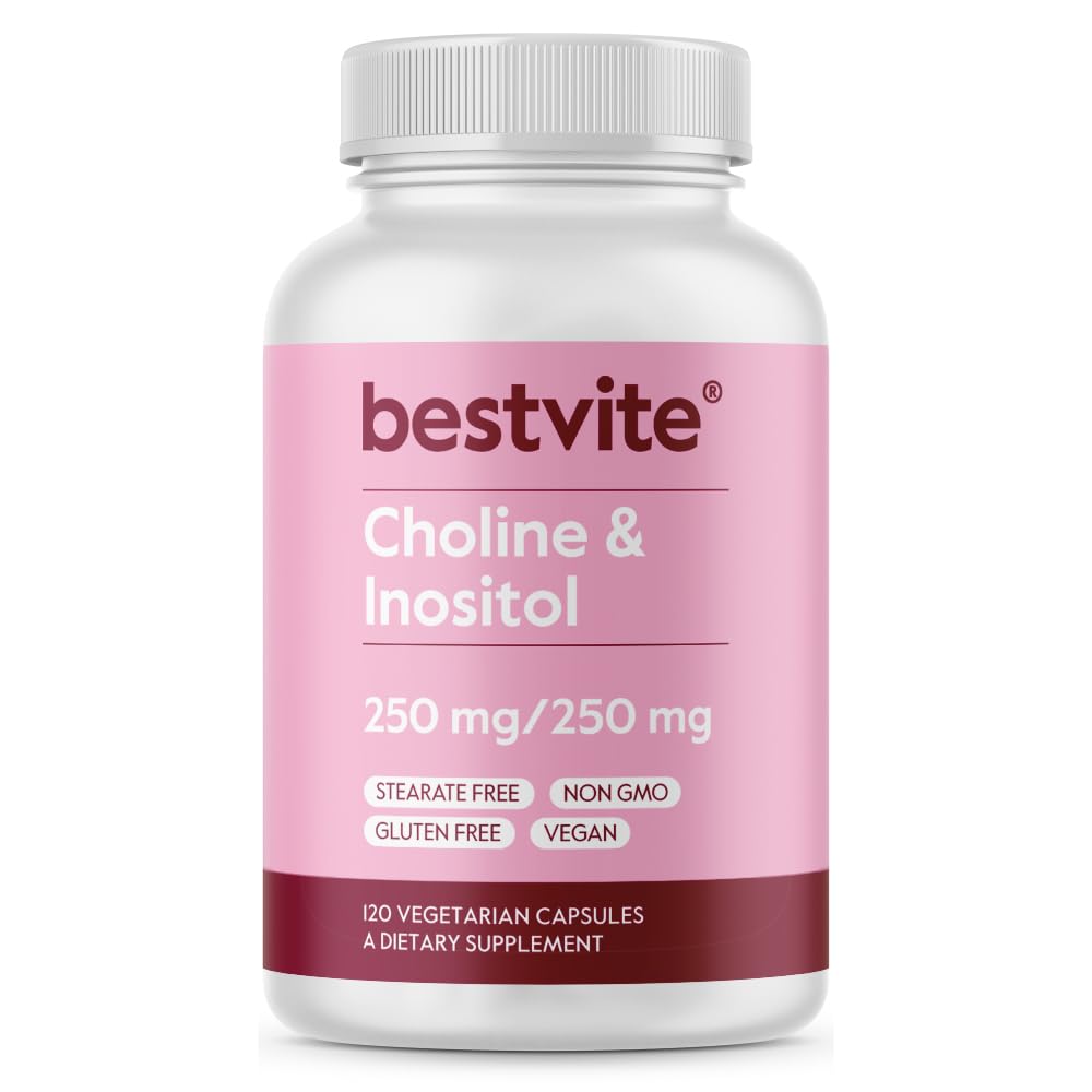 BESTVITE Choline Inositol 500mg Capsule, 120 Count