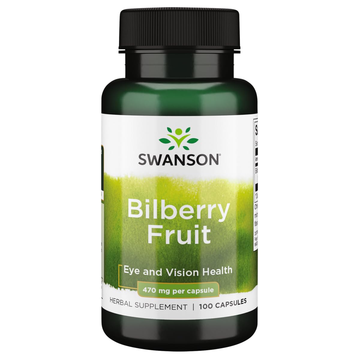 Swanson Bilberry Fruit 470 mg Capsules 100 Count