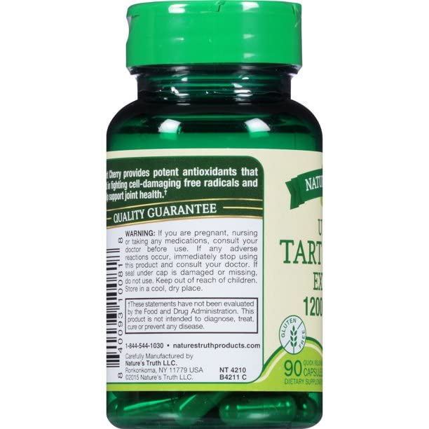 Nature's Truth Ultra Tart Cherry 1200 mg Quick Release Capsules, 360 Count