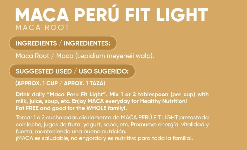 HANAN PERUVIAN SECRETS Maca Peru FitLight Tri-Color Superfood Powder 21.2 oz