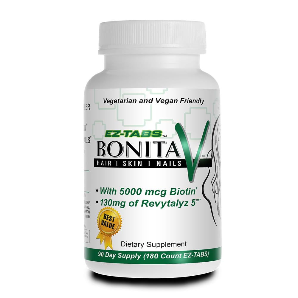 Essential Source Bonita V Vegan Hair, Nails and Skin Vitamins for Women Tablets 180 Count