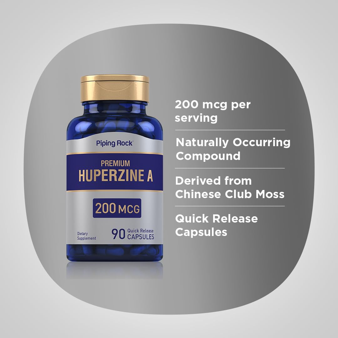 Piping Rock Huperzine A 200 mcg Capsule, 90 Capsules
