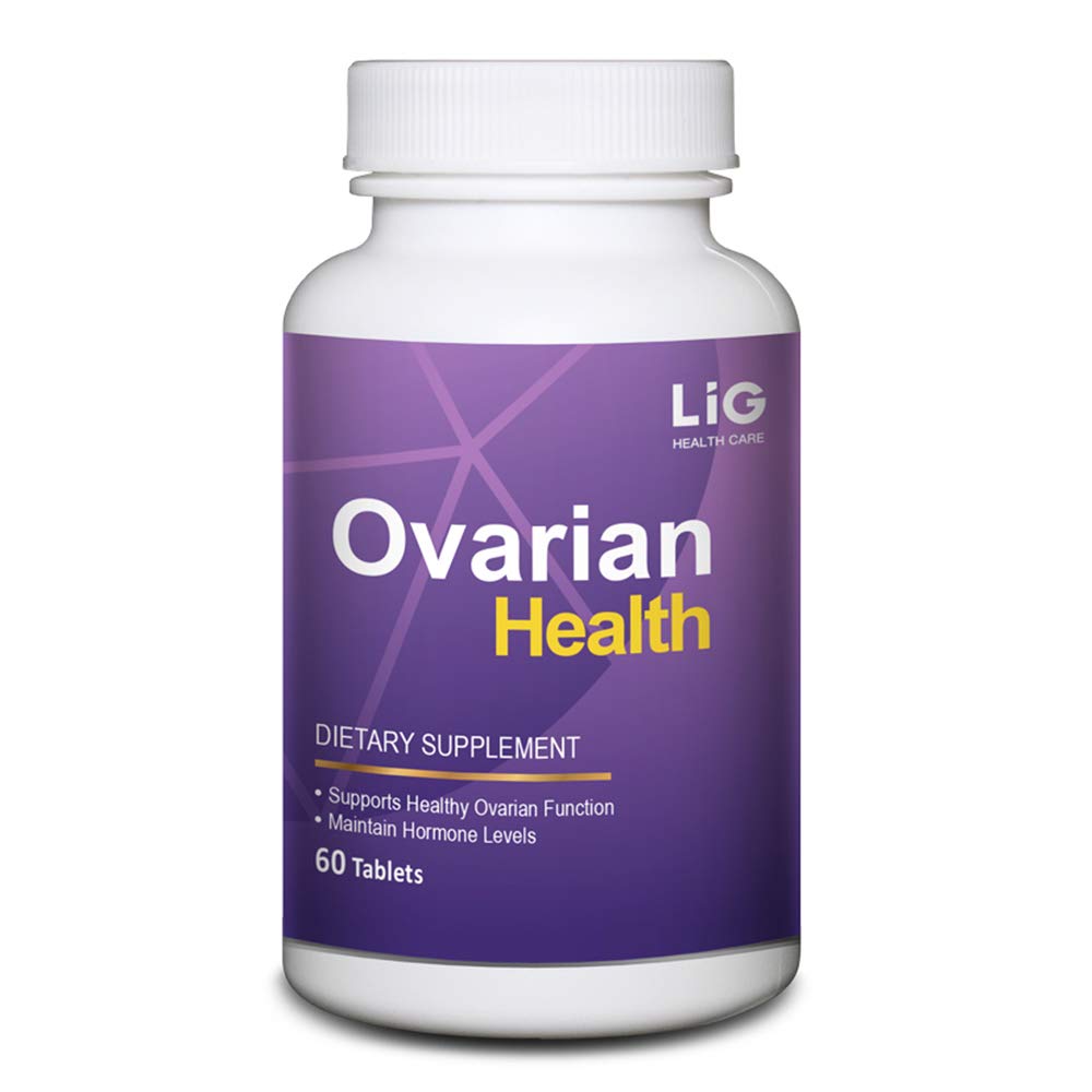 LIG Health Care Ovarian Health Natural Herbal Supplement for Women’s Hormone Balance with Honeysuckle Flower, 60 Tablets