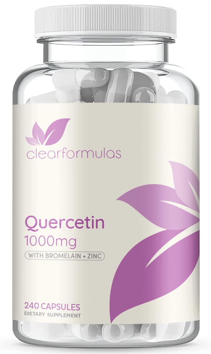 Clear Formulas Advanced Zinc Quercetin with Bromelain Formula Capsules 240 Count