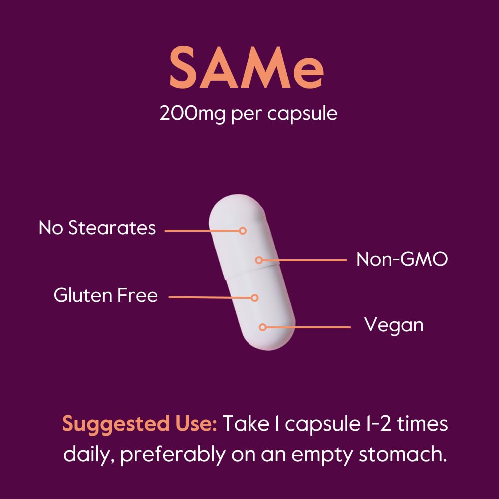 BESTVITE SAM-e 200mg Stabilized Capsules, 60 Count
