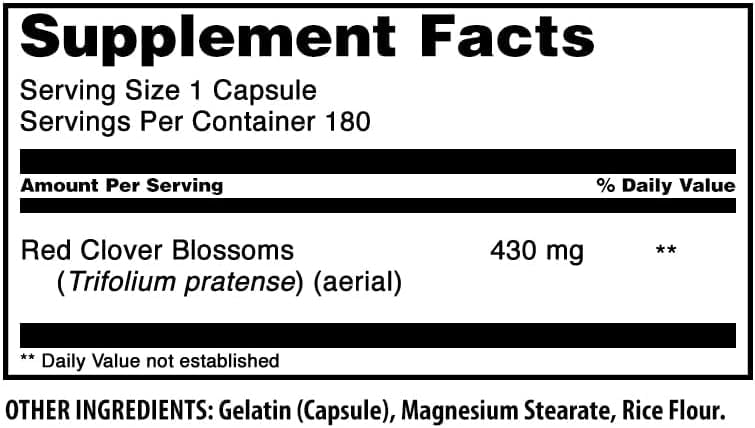 Amazing Nutrition Red Clover 430 mg Capsules, 540 Count