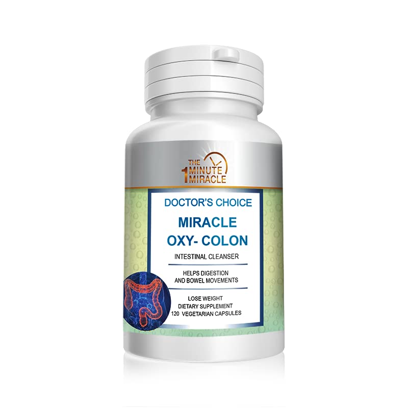 The One Minute Miracle Miracle Oxy-Colon Intestinal Cleanser & Total Body Detox Capsule, 120 Count