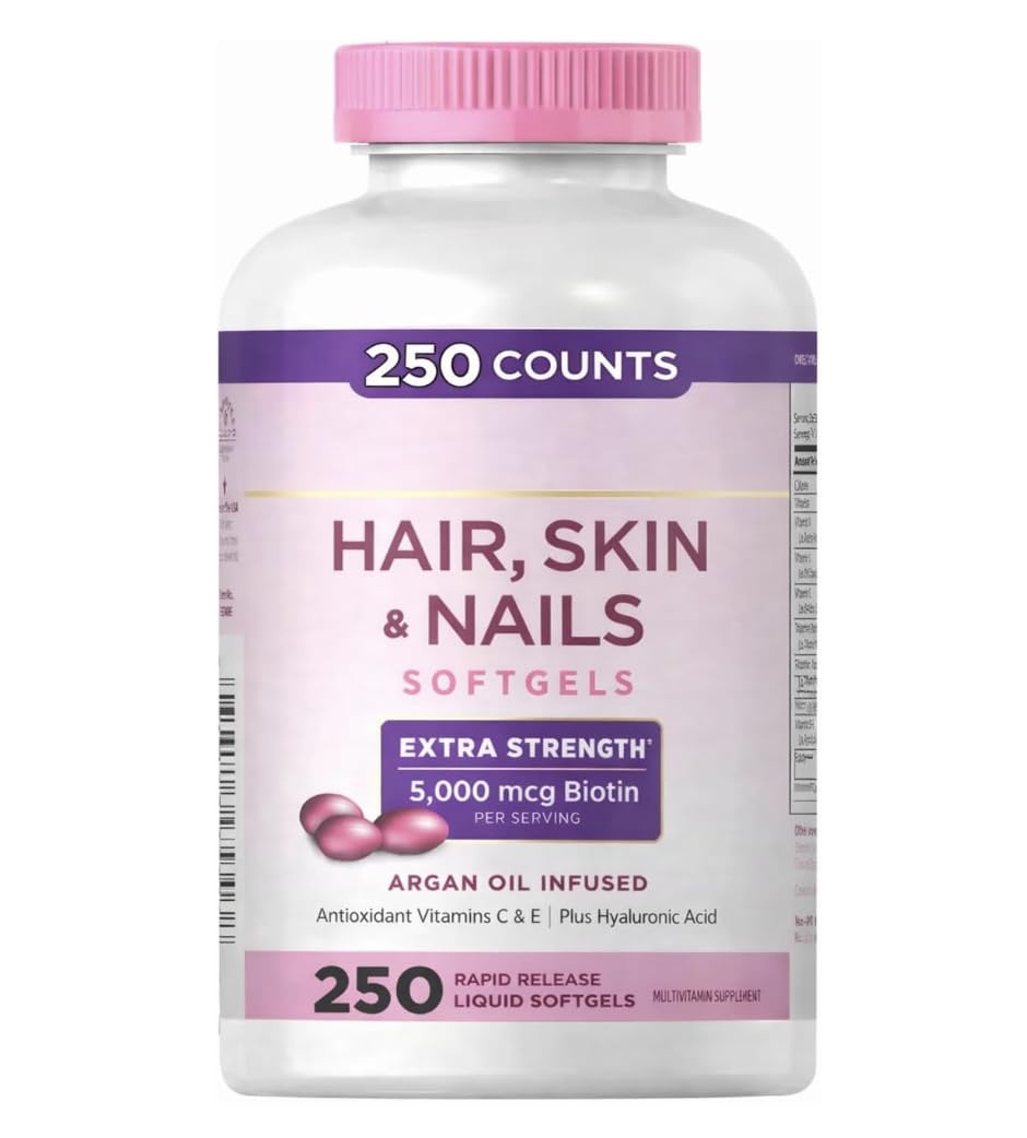 Generic Bestdeal Natural Hair Skin and Nails Biotin 5000 mcg Extra Strength Softgels 250 Count