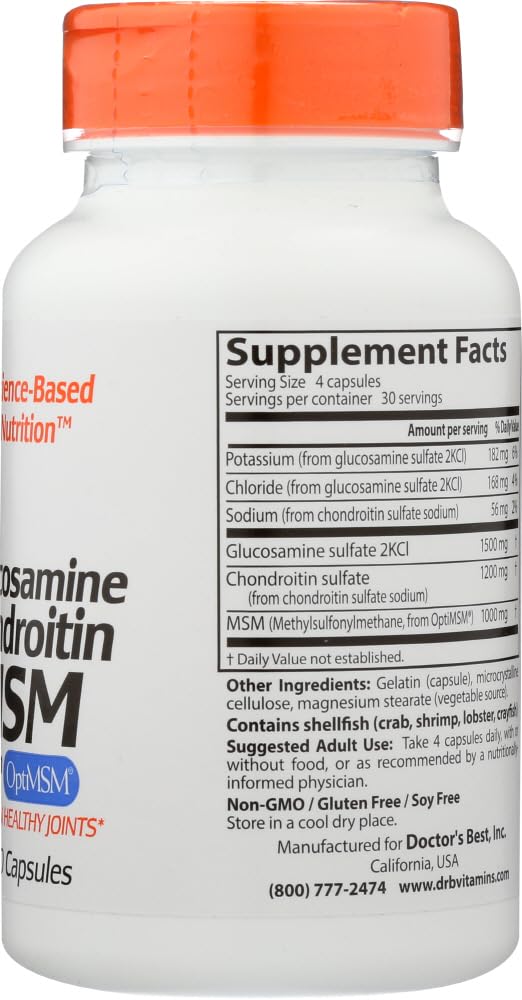 Doctor's Best Glucosamine/Chondroitin/MSM Capsules 120