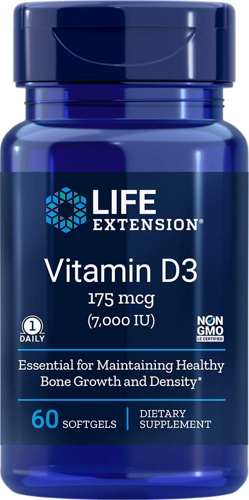 Life Extension Vitamin D3-7000 IU Softgels 120 Count