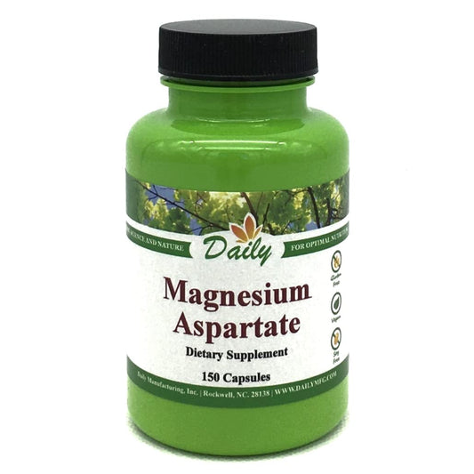 Daily Manufacturing Magnesium (100 mg from Magnesium Aspartate) Capsules, 150 Count