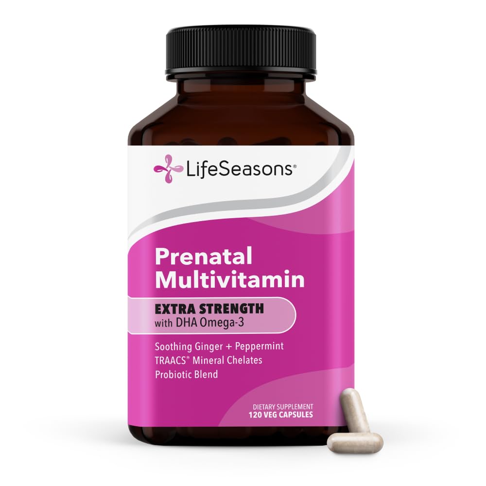 LifeSeasons Prenatal Multivitamin with DHA Omega-3 Capsules, 120 Count