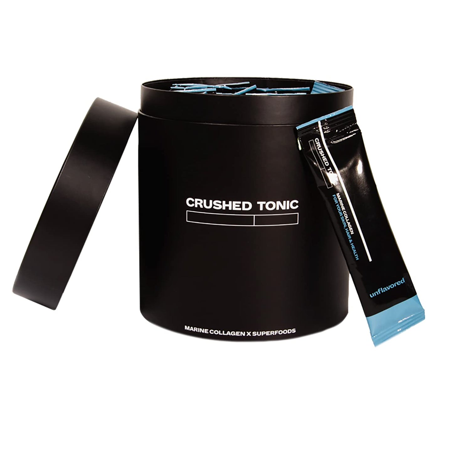 Crushed Tonic Korean Beauty Collagen Powder, Hydrolyzed Marine Collagen Peptides for Skin, Hair & Nails, 30 Servings (150 g)