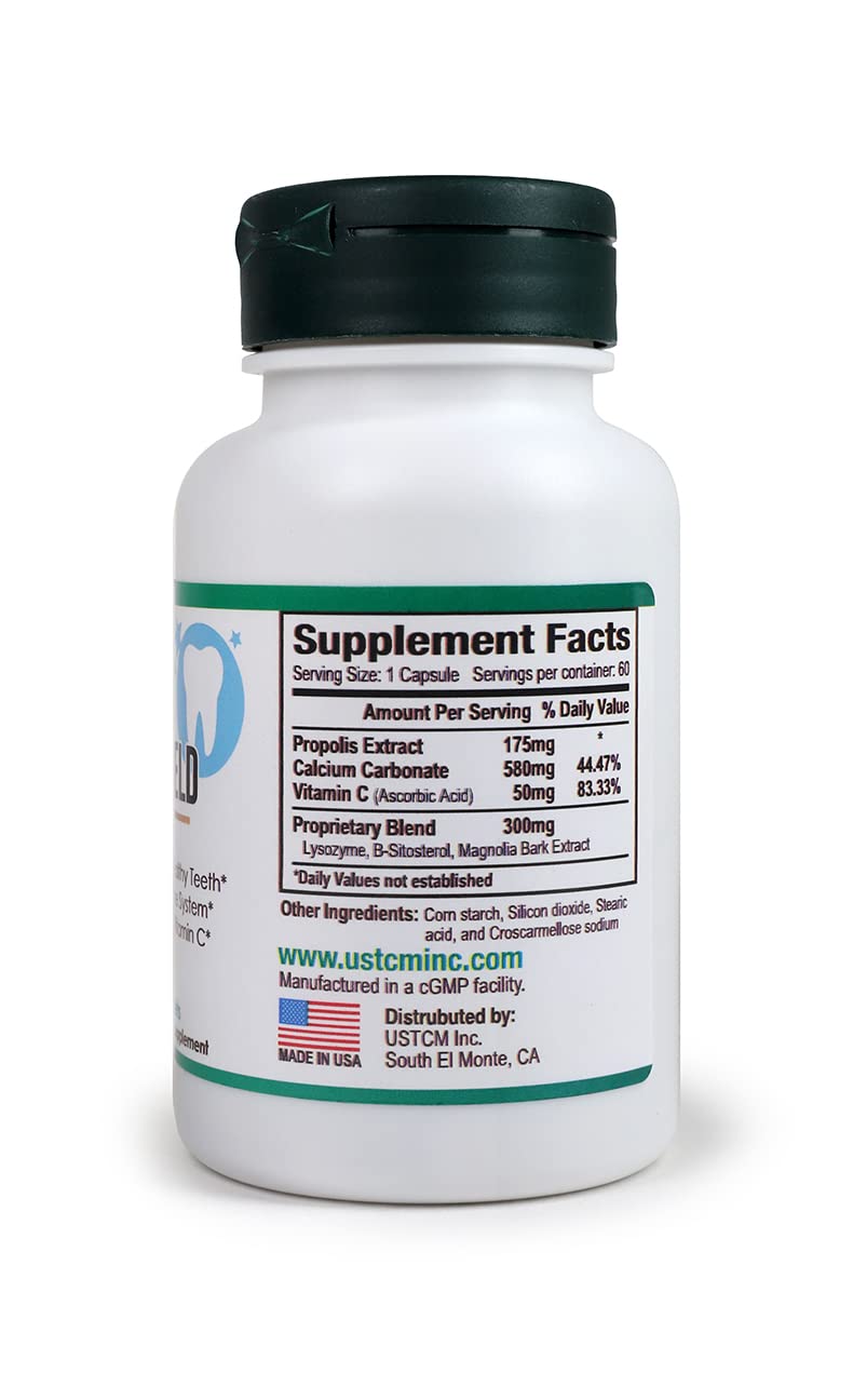 USTCM Dental Shield Bee Propolis Support Tablet 60 Tablets