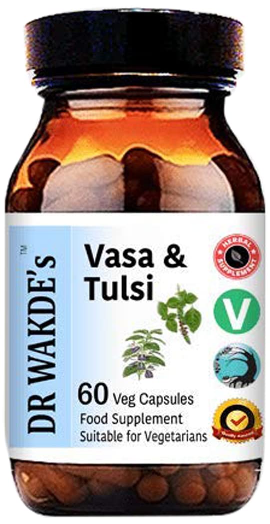 DR WAKDE's Vasa & Tulsi Capsules, 60 Veg Caps