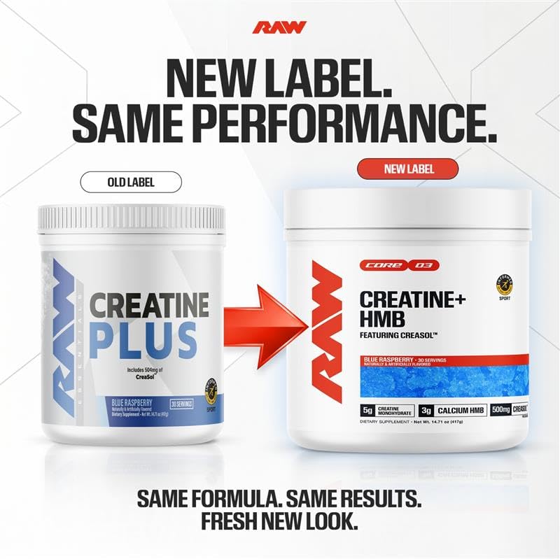 RAW Creatine Plus Powder 14.71 Ounce