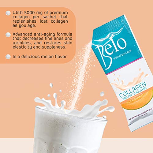 Belo Collagen Melon Smoothie Powder, 10 Sachets (16g each)