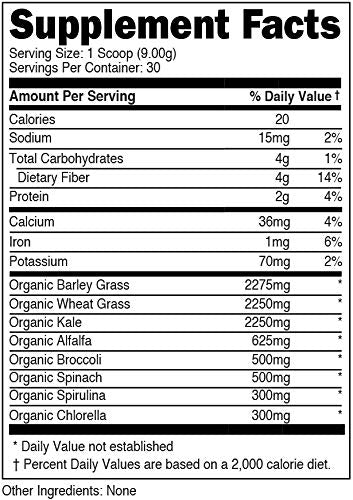 Bucked Up Greens Superfood Powder Unflavored 9.52 oz
